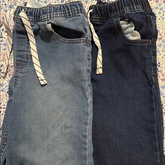 365 Kids set of 2 drawstring blue jeans| size 8 - Picture 2 of 11